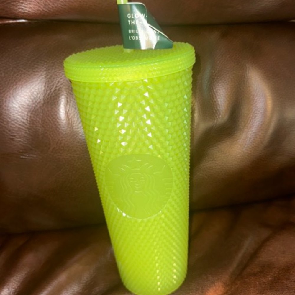 BNWT 2022 Starbucks Lemongrass Glow In the Dark Venti Cold Cup | Limited Edition